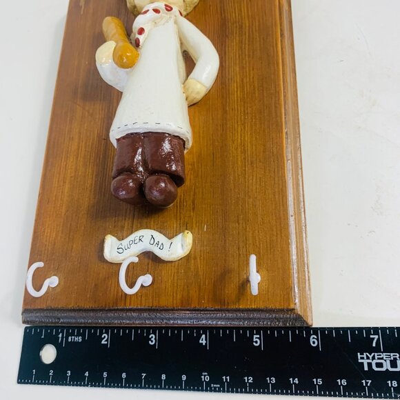 Super Dad Chef Kitchen Wall Decor Guy Key Utensil Towel Holder Kitschy Gift - Picture 12 of 14